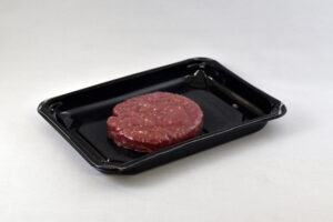 hamburger di carne confezionato skin con termosigillatrice TSS103-SKIN